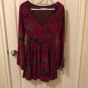 Urban Outfitters Maroon Floral dress